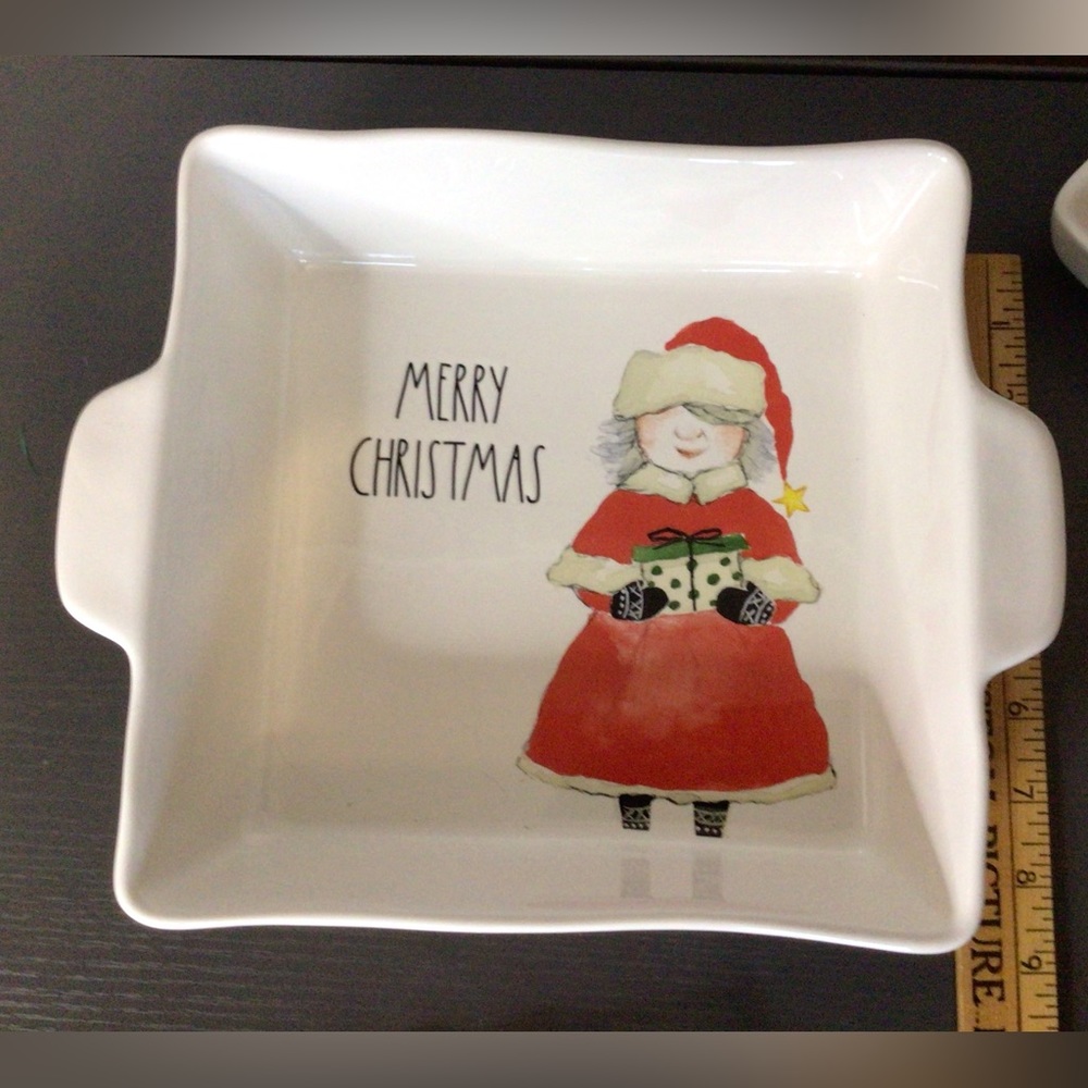 Rae Dunn Ms. Clause baking dish.